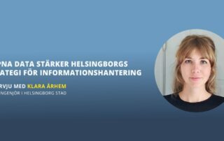 Klara Århem pratar om öppna och delade data i Helsingborg stad